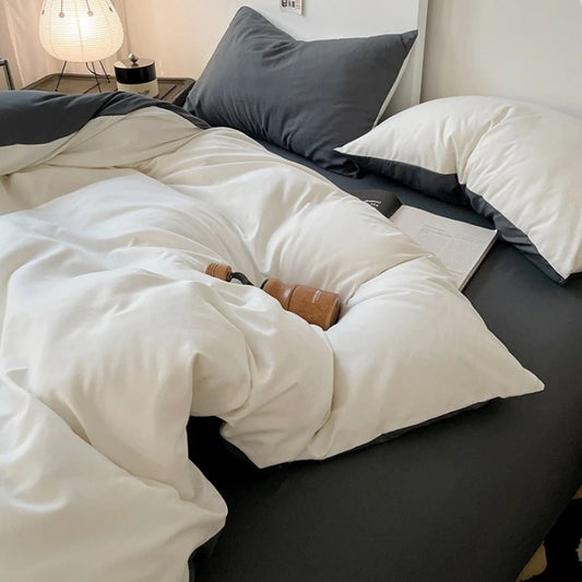 Solid Washed Cotton Bedding Set