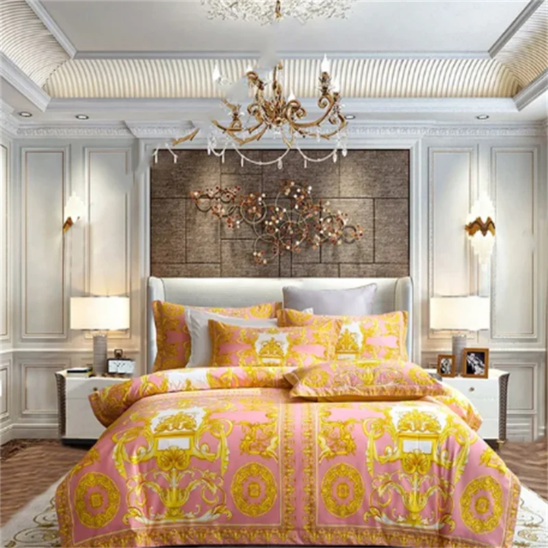 Baroque Print Linen Bedding Set