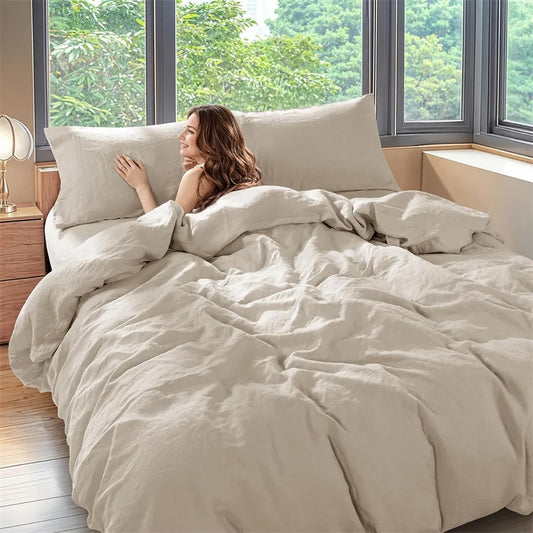 Flax Cotton Linen Bedding Set