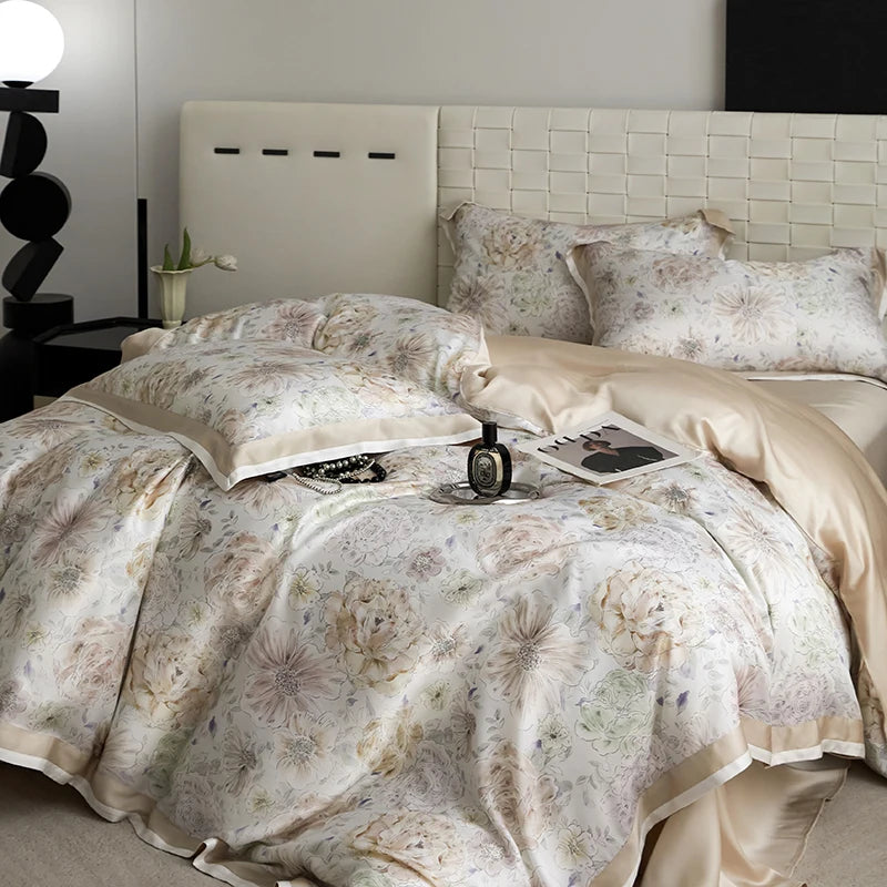 Floral Bamboo Lyocell Bedding Set