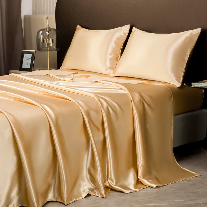Solid Satin Luxury Sheet Set