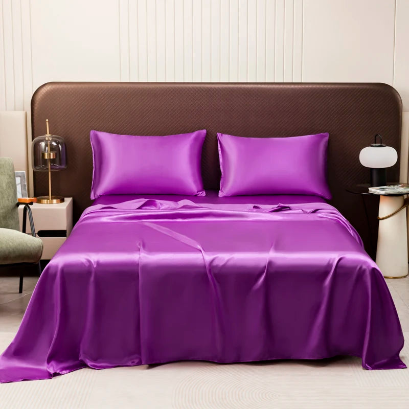 Smooth Satin Silk Sheet Set