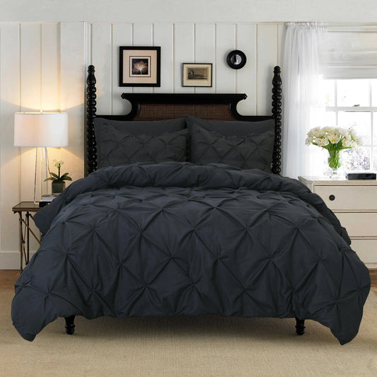 Pinch Pleat Cotton Duvet Set