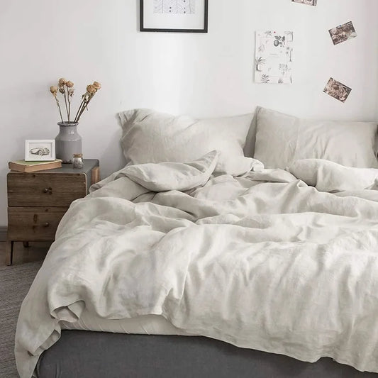 Stonewashed Linen Cover Set
