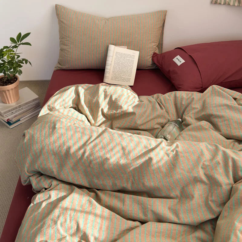 Striped Cotton Duvet Cover