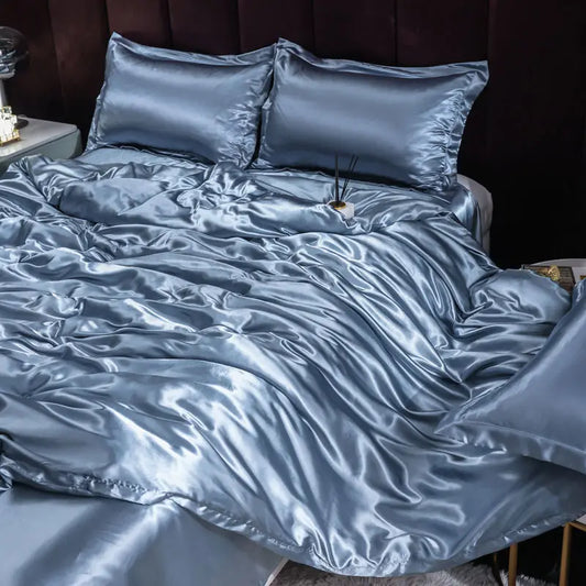 Ice Silk Duvet Cover Set