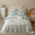 Beige Lace Cotton Bedding Set