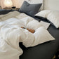 Solid Washed Cotton Bedding Set