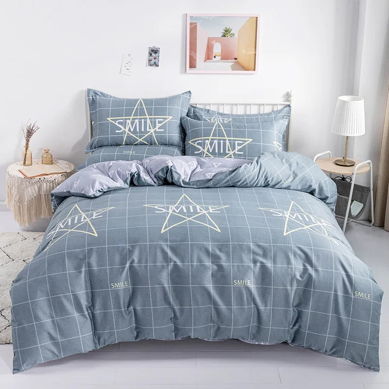 Printed Cotton Duvet Cover Set