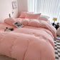 Solid Cotton Linen Bedding Set