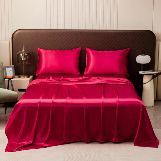 Smooth Satin Silk Sheet Set