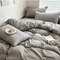 Solid Cotton Linen Bedding Set