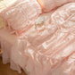 White Ruffle Cotton Duvet Set
