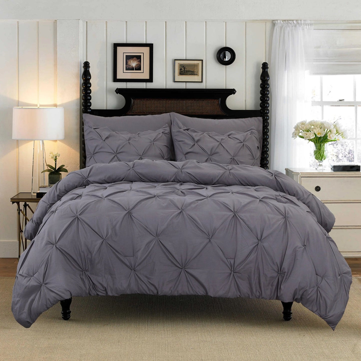 Pinch Pleat Cotton Duvet Set