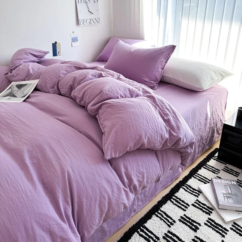 Minimal Cotton Linen Bed Set
