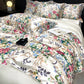 Printed Washed Silk-Style Bedding Set