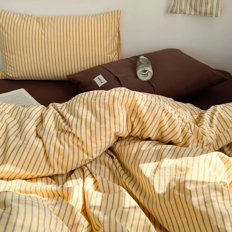 Striped Cotton Duvet Cover