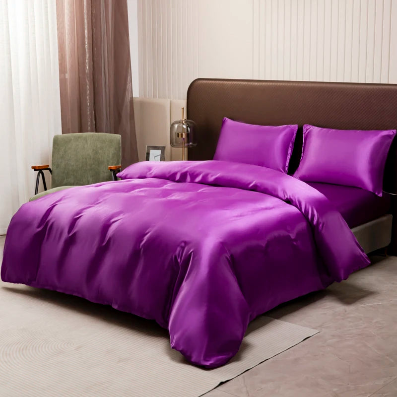 Black Ice Silk Duvet Set