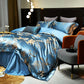 Gold Leaf Satin Jacquard Bedding Set