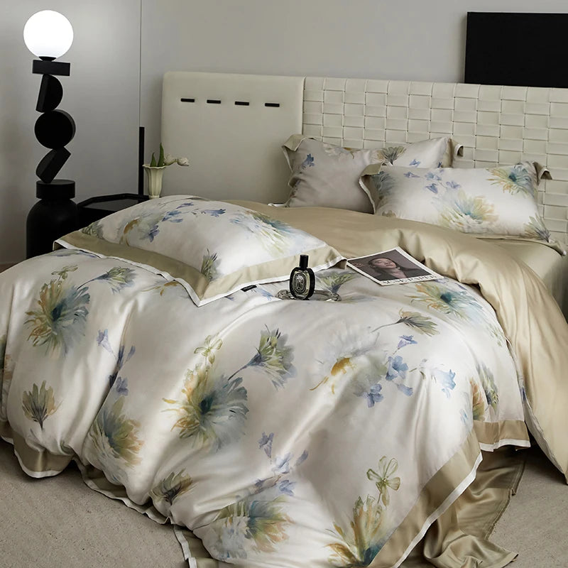 Floral Bamboo Lyocell Bedding Set