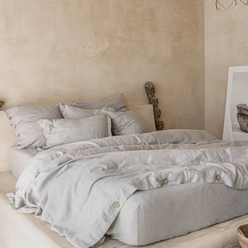 Stonewashed Linen Cover Set