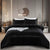 Khaki Striped Satin Duvet Set