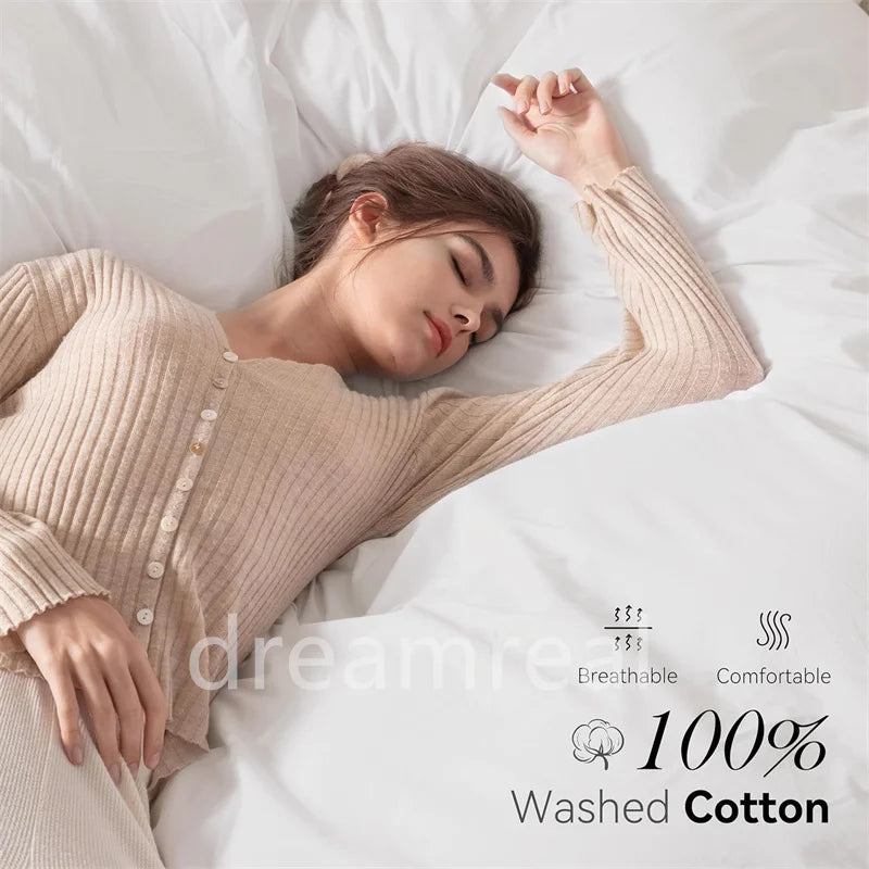 Washed Cotton Linen Bedding Set