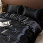 Black Ice Silk Duvet Set