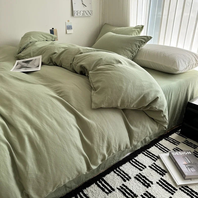 Minimal Cotton Linen Bed Set