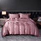 Solid Silk Satin Bedding Set