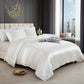 Ivory Striped Satin Duvet Set