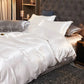 White Satin Rayon Duvet Cover