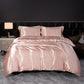 Solid Silk Satin Bedding Set