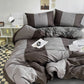 Striped Dot Linen Bedding Set