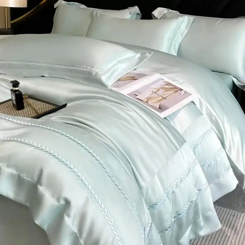 Embroidered Lyocell Duvet Cover Set