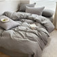 Solid Cotton Linen Bedding Set