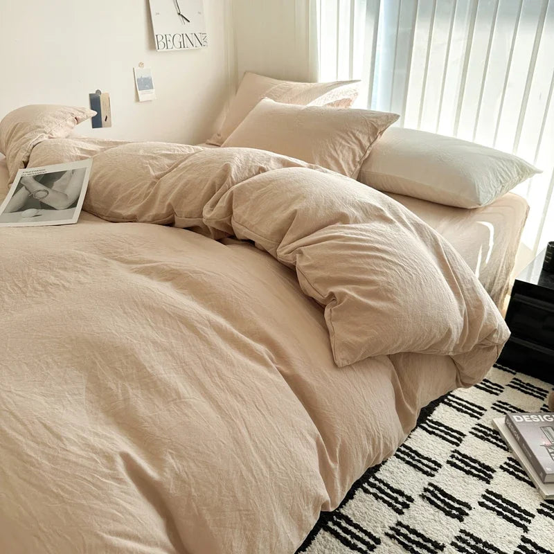 Minimal Cotton Linen Bed Set