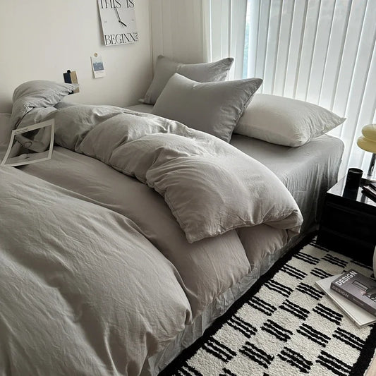 Minimal Cotton Linen Bed Set