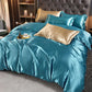 White Satin Rayon Duvet Cover