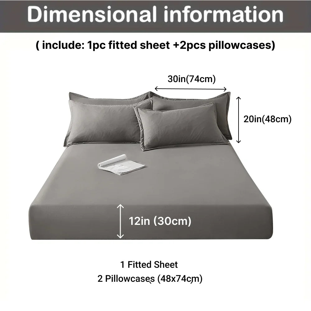 Cotton Fitted Sheet Set