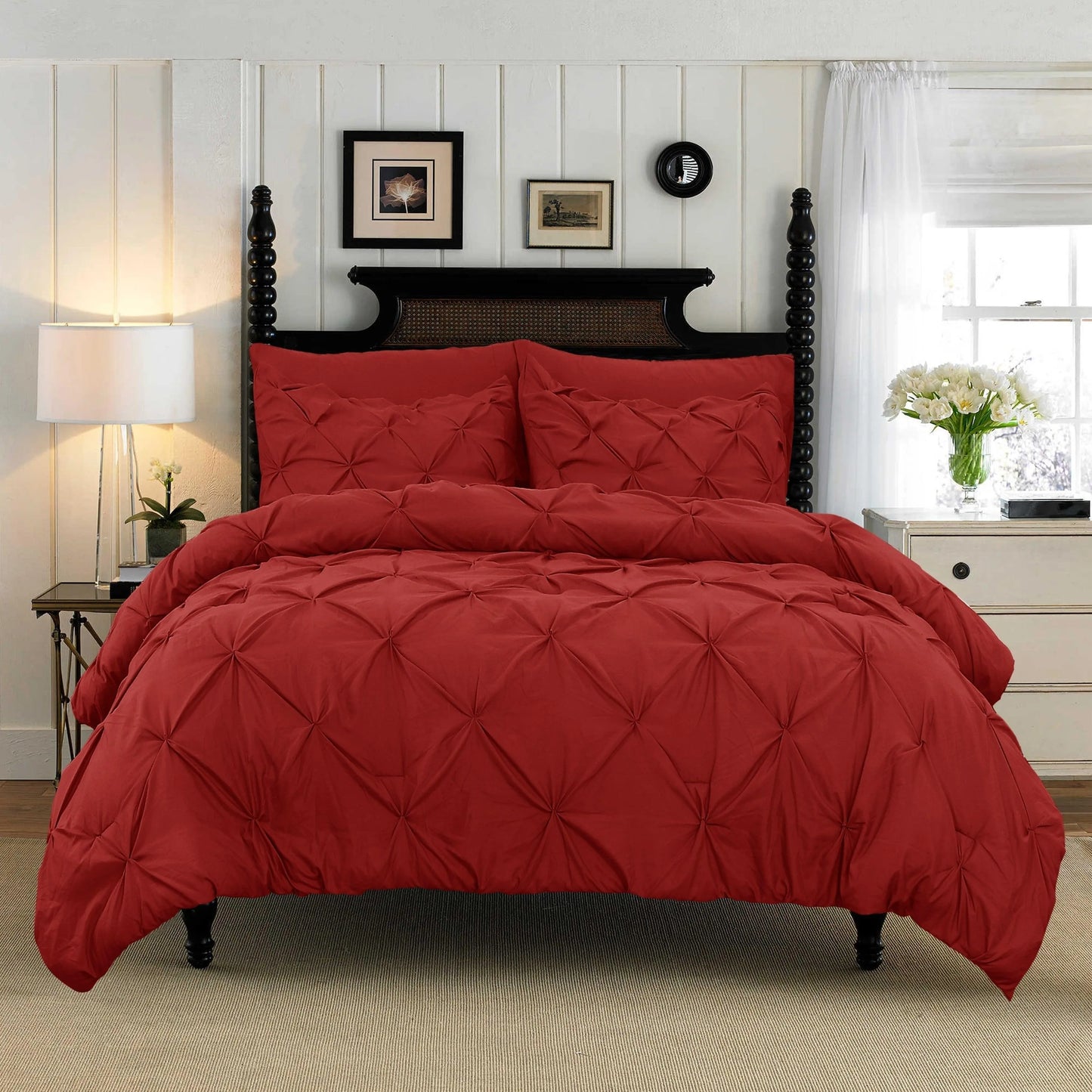 Pinch Pleat Cotton Duvet Set