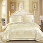 Silver Gold Jacquard Silk Bedding Set