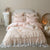 Beige Lace Cotton Bedding Set