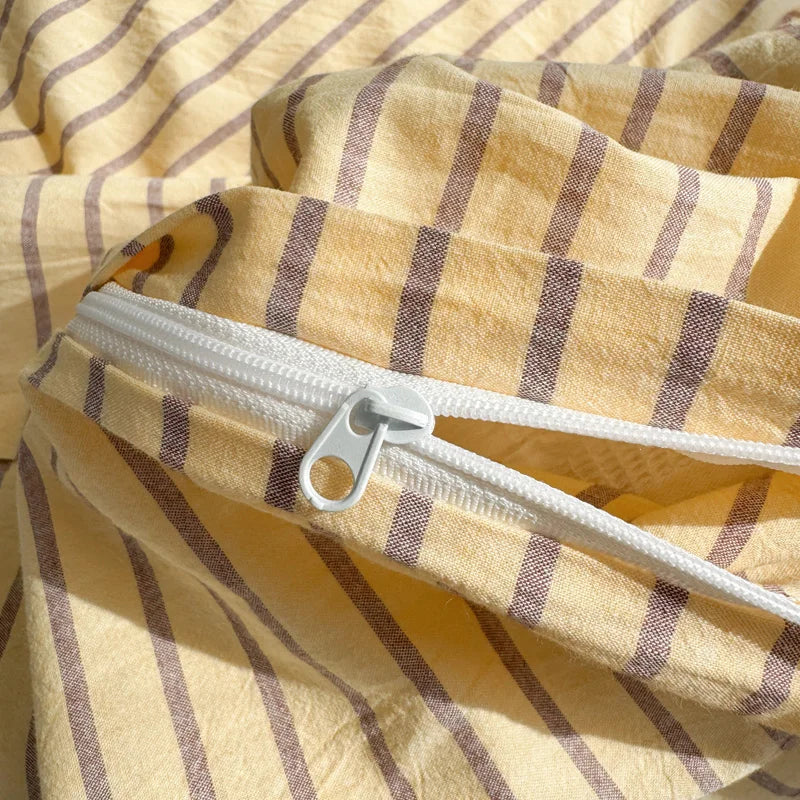 Striped Cotton Duvet Cover