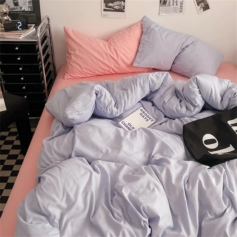 Washed Cotton Linen Bedding Set