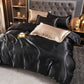 White Satin Rayon Duvet Cover