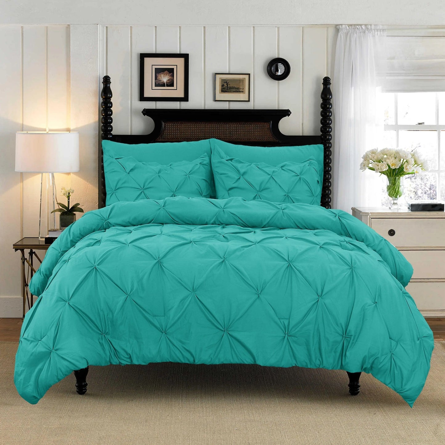 Pinch Pleat Cotton Duvet Set