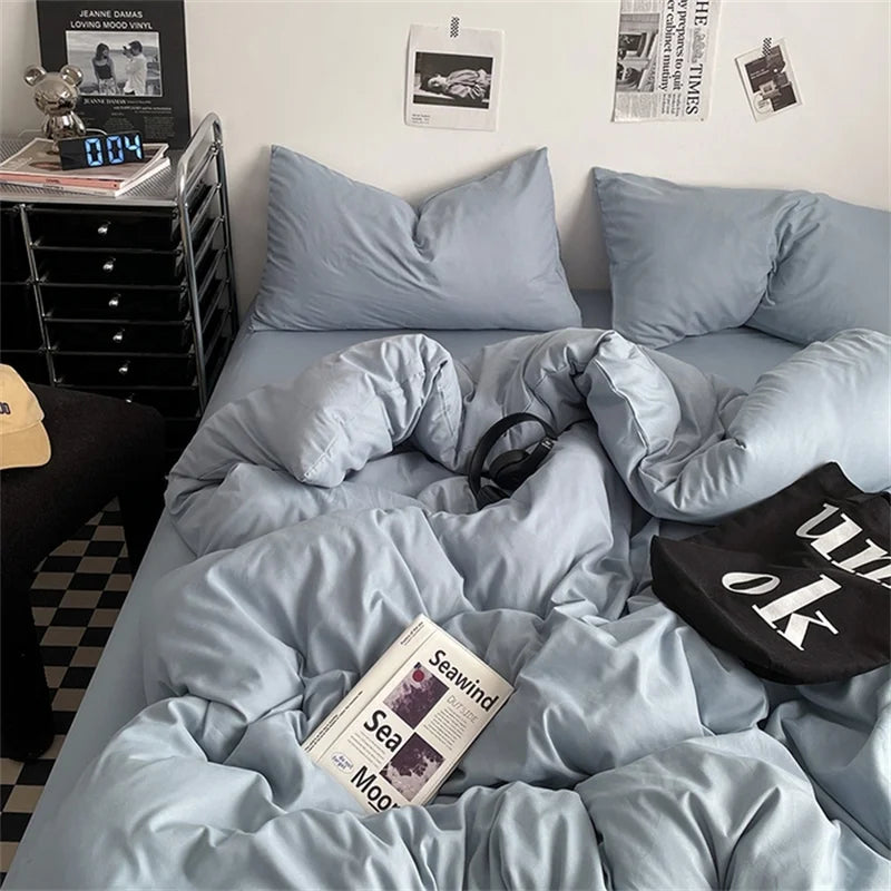 Washed Cotton Linen Bedding Set