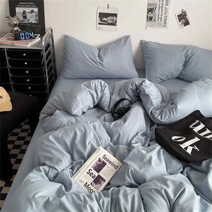 Washed Cotton Linen Bedding Set
