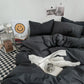 Solid Washed Cotton Bedding Set